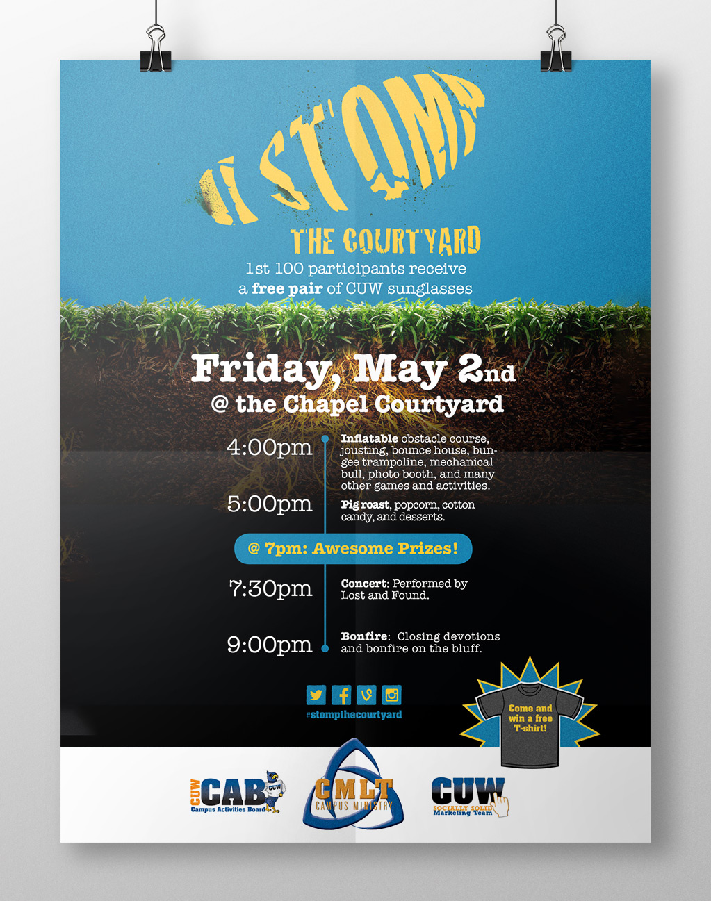 Stomp the Courtyard Poster Design